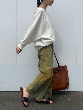 「BEARDSLEY」｜「アイテム（その他）」を使った、rinonさん（レディース・163cm）の夏コーディネート