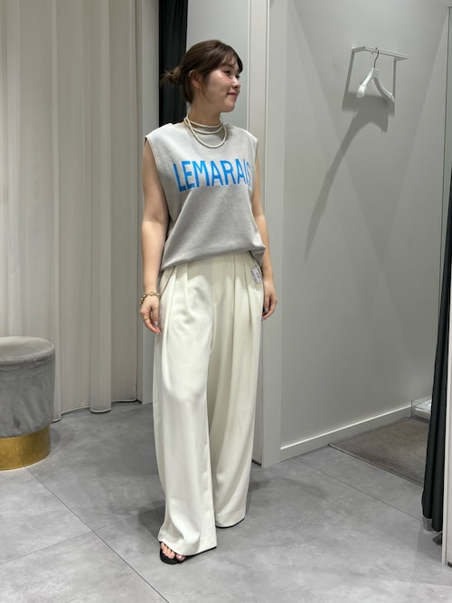 タックワイドパンツ