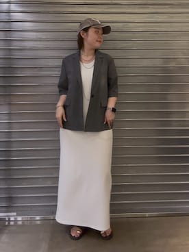 「DouDou（ドゥドゥ）のアイテム（アクセサリー）」を使った、Hinako Satoさん（レディース・159cm）の夏コーディネート