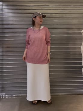 「DouDou（ドゥドゥ）のアイテム（アクセサリー）」を使った、Hinako Satoさん（レディース・159cm）の夏コーディネート