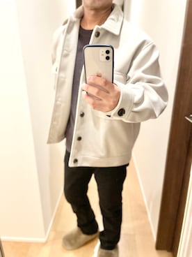 「BACK NUMBER（バックナンバー）のアイテム（ニット/セーター）」を使った、す～さん（メンズ・169cm）の冬コーディネート