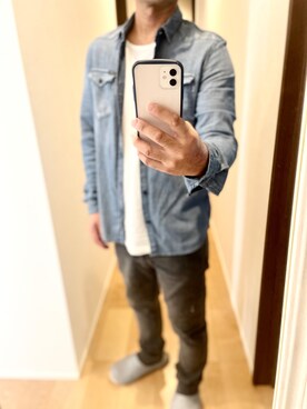 「Guess（ゲス）のアイテム（シャツ/ブラウス）」を使った、す～さん（メンズ・169cm）の秋コーディネート