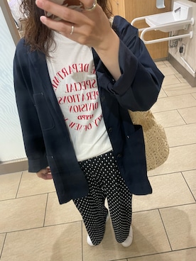 「WHIMSIC（ウィムジック）のアイテム（ジャケット/アウター）」を使った、𝖆𝖎さん（レディース・163cm）の春コーディネート