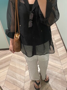 「ドットパンツ」｜𝖆𝖎さん（レディース・163cm）の夏コーディネート