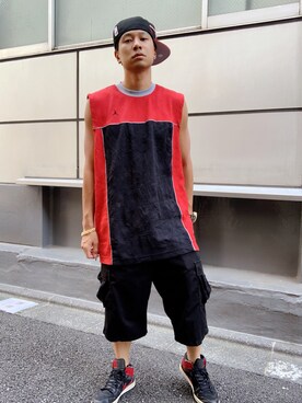 タンクトップを使った ストリート系 の人気ファッションコーディネート Wear