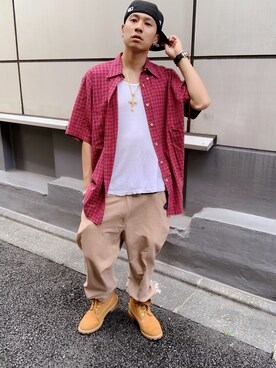 シャツ ブラウスを使った ストリート系 のメンズ人気ファッションコーディネート Wear