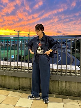 「ミッキーT」｜「アイテム（デニムジャケット）」を使った、ayanoさん（レディース・160cm）の秋コーディネート
