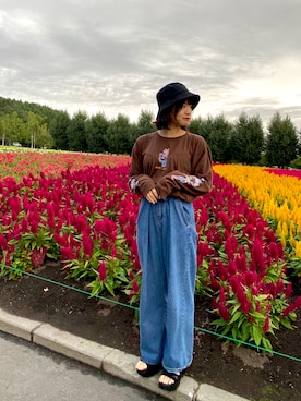 「BASE（ベース）のアイテム」を使った、canancyさん（レディース・165cm）の夏コーディネート