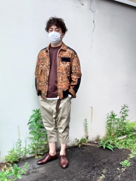 「JUNYA WATANABE MAN（ジュンヤワタナベマン）のアイテム（ブルゾン）」を使った、たかゆきさん（メンズ・169cm）の夏コーディネート
