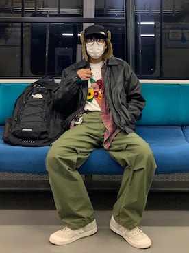 しんどうさん(メンズ・169cm)の冬コーディネート