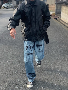 「Original.（オリジナル）のアイテム（パンツ）」を使った、しんどうさん（メンズ・169cm）の冬コーディネート