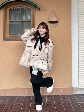 「カジュアルガーリー」｜miyu Ӧさん（レディース・149cm）の春コーディネート