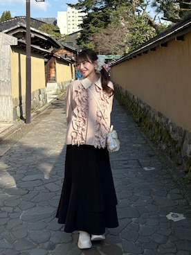 「GRL（グレイル）のアイテム」を使った、miyu Ӧさん（レディース・148cm）の春コーディネート