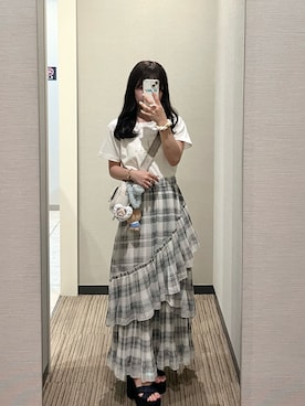 「アイテム（サンダル）」を使った、miyu Ӧさん（レディース・149cm）の夏コーディネート