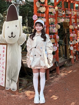 「NEUNA（ヌナ）のアイテム」を使った、miyu Ӧさん（レディース・149cm）の春コーディネート