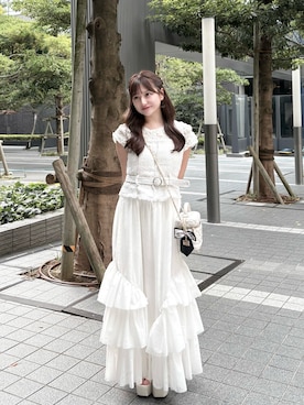 「アイテム（ワンピース/ドレス）」を使った、miyu Ӧさん（レディース・149cm）の夏コーディネート