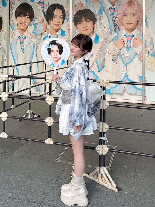 「R&E（アールアンドイー）の【R&E】厚底ラバーStormソックスレースアップミドルブーツ（ブーツ）」を使った、miyu Ӧさん（レディース・149cm）の秋コーディネート
