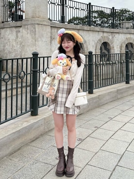 「アイテム（トップス）」を使った、miyu Ӧさん（レディース・149cm）の秋コーディネート
