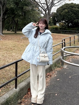 「アイテム（ジャケット/アウター）」を使った、miyu Ӧさん（レディース・149cm）の冬コーディネート