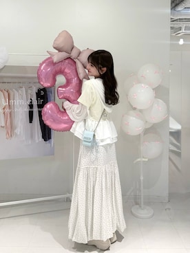 「umm.claïrのアイテム（Tシャツ/カットソー、ホワイト系）」を使った、miyu Ӧさん（レディース・149cm）の春コーディネート