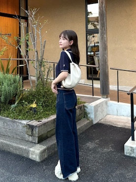 「アイテム（サンダル）」を使った、miyu Ӧさん（レディース・149cm）の秋コーディネート