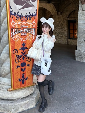 「アイテム（トップス）」を使った、miyu Ӧさん（レディース・149cm）の秋コーディネート