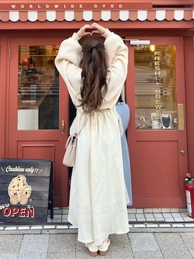 「白コーデ」｜miyu Ӧさん（レディース・148cm）の春コーディネート
