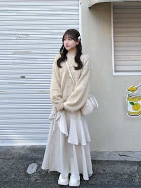 「アイテム（カーディガン/ボレロ）」を使った、miyu Ӧさん（レディース・149cm）の秋コーディネート