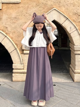 「merry jenny（メリージェニー）のアイテム（サンダル）」を使った、miyu Ӧさん（レディース・148cm）の夏コーディネート