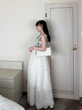 「eimy istoire（エイミーイストワール）のアイテム」を使った、miyu Ӧさん（レディース・149cm）の夏コーディネート