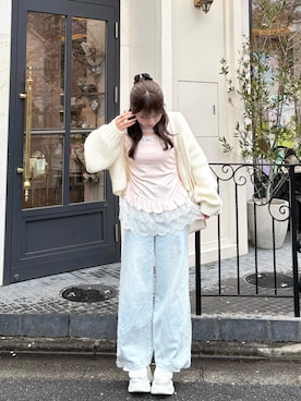 「GRL（グレイル）のアイテム」を使った、miyu Ӧさん（レディース・149cm）の春コーディネート