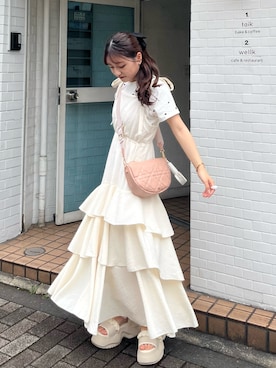 「merry jenny（メリージェニー）のアイテム」を使った、miyu Ӧさん（レディース・148cm）の夏コーディネート