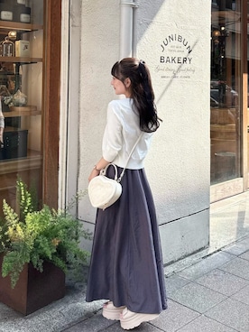 「アイテム（サンダル）」を使った、miyu Ӧさん（レディース・149cm）の秋コーディネート