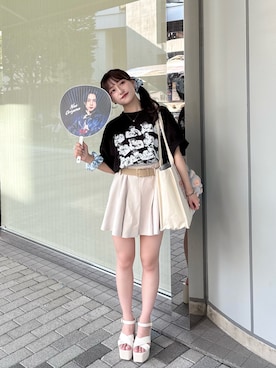 「アイテム（シューズ）」を使った、miyu Ӧさん（レディース・149cm）の夏コーディネート