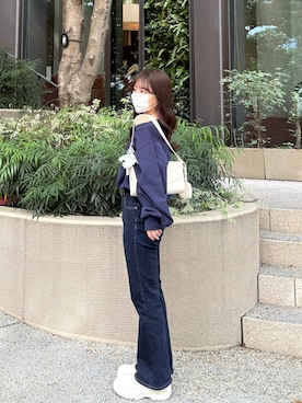 「アイテム（パンツ）」を使った、miyu Ӧさん（レディース・149cm）の秋コーディネート