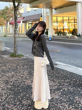 「アイテム（ブーツ）」を使った、miyu Ӧさん（レディース・149cm）の秋コーディネート