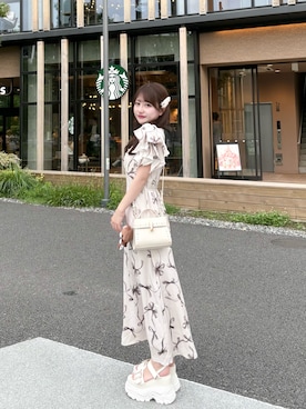 「アイテム（ワンピース/ドレス）」を使った、miyu Ӧさん（レディース・149cm）の夏コーディネート
