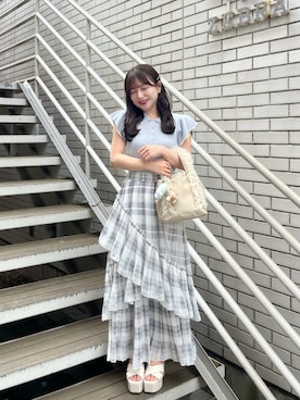 「水色」｜miyu Ӧさん（レディース・149cm）の夏コーディネート