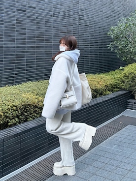 「R&E（アールアンドイー）のアイテム」を使った、miyu Ӧさん（レディース・149cm）の冬コーディネート