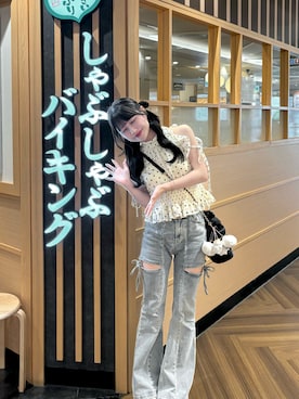 「GRL（グレイル）のアイテム」を使った、miyu Ӧさん（レディース・149cm）の夏コーディネート