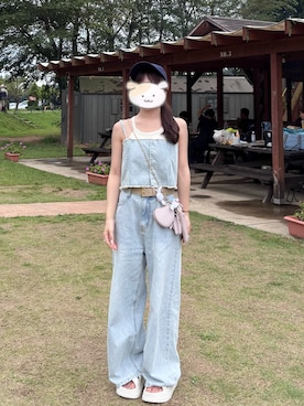 「アイテム（ホワイト系）」を使った、miyu Ӧさん（レディース・149cm）の秋コーディネート