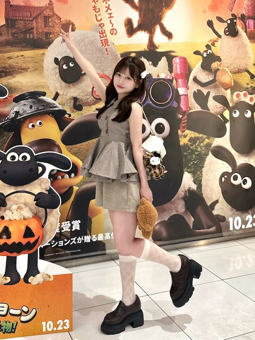 「Chico（チコ）のダブルボタンペプラムブラウス（シャツ/ブラウス）」を使った、miyu Ӧさん（レディース・149cm）の夏コーディネート