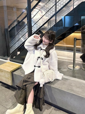 「アイテム（ジャケット/アウター）」を使った、miyu Ӧさん（レディース・149cm）の冬コーディネート