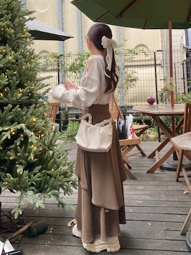 「アイテム（ローファー）」を使った、miyu Ӧさん（レディース・148cm）の秋コーディネート