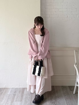 「アイテム（パーカー）」を使った、miyu Ӧさん（レディース・149cm）の秋コーディネート