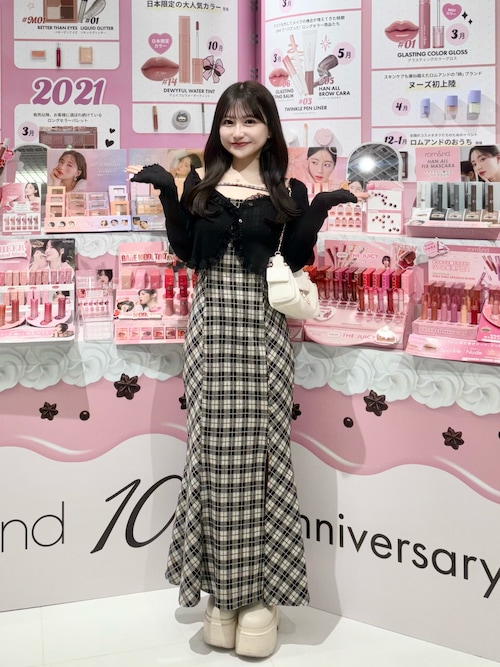 「LIPSERVICE(リップサービス)のサイドシアーマーメイドキャミワンピース(ワンピース)」を使った、miyu Ӧさん(レディース・149cm)の秋コーディネート