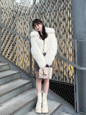 「アイテム（その他アウター）」を使った、miyu Ӧさん（レディース・149cm）の冬コーディネート