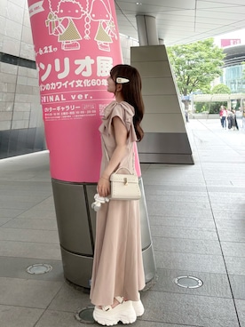 「SNIDEL（スナイデル）のアイテム（ワンピース/ドレス）」を使った、miyu Ӧさん（レディース・149cm）の夏コーディネート