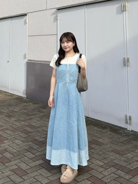 「アイテム（サンダル）」を使った、miyu Ӧさん（レディース・149cm）の秋コーディネート