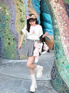 「アイテム（トートバッグ）」を使った、miyu Ӧさん（レディース・149cm）の秋コーディネート